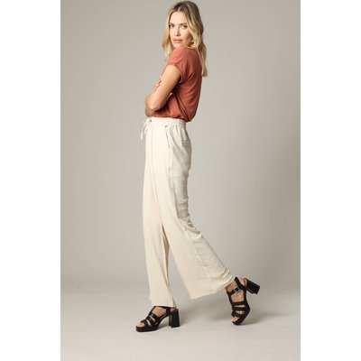 Pantalon fluide en tissu texturé avec taille élastiquée et double couture verticale NISKI DEELUXE
