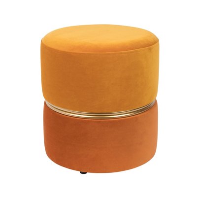 Tabouret en velours avec cerclage doré - ART DECO MATHI DESIGN