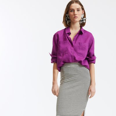 Chemise ample en lin, Signature MARLENE LA REDOUTE COLLECTIONS