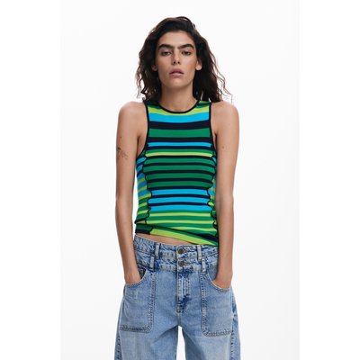 T-shirt en maille à rayures avec coutures DESIGUAL