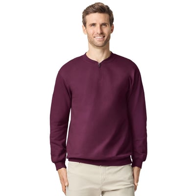 Sweat uni à col zippé SOFTSTYLE GILDAN