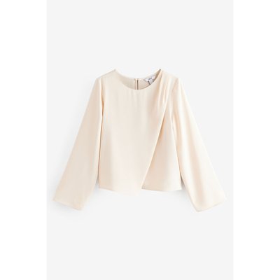 Haut asymétrique drapé à manches longues NEXT