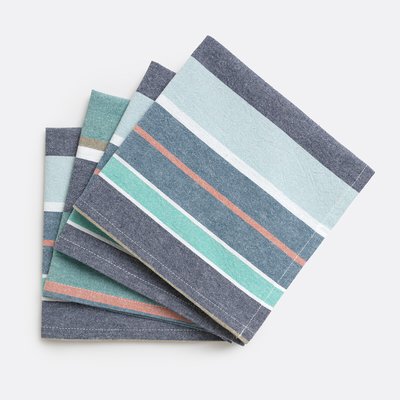 Serviettes de table coton lavé tissé-teint, Antika LA REDOUTE INTERIEURS