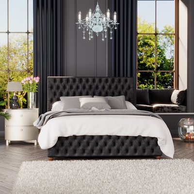 Seren Velvet Luxury Chesterfield Ottoman Storage Bed LAURENCE LLEWELYN-BOWEN