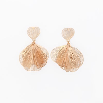 Boucles d'oreilles pétales dorées BALABOOSTE