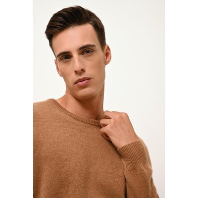 Pull Col Rond 4 Fils Noisette Gabin JUST CASHMERE