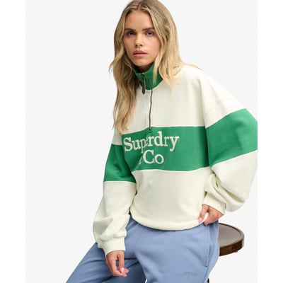 Sweat Demi-Zip Company Logo Coupe Décontractée SUPERDRY