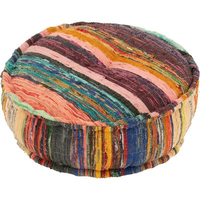 Pouf chindi rond  coton polyester pour salon cosy RECOLLECTION