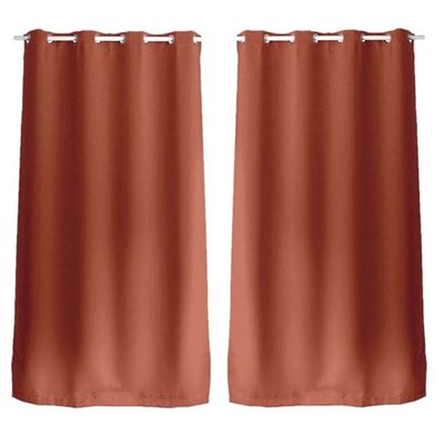 Lot de 2 Rideaux occultants Basic à 8 œillets TOILINUX