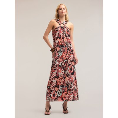 Robe longue en tissu fluide mélange lyocell à motif ethnique MOTIVI