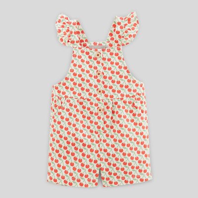 Salopette courte imprimée en coton BIO GOTS BOUT'CHOU