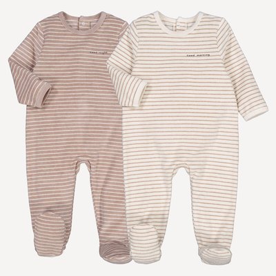 2er-Pack Frottee-Pyjamas, gestreift LA REDOUTE COLLECTIONS