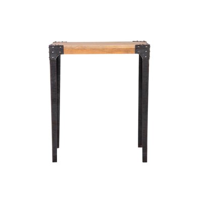 Table haute industrielle rectangulaire en bois manguier massif et métal L88 cm MADISON MILIBOO