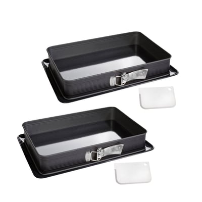 Ensemble de 2 Moules à charnière rectangulaire émaillé DELUXE ZENKER