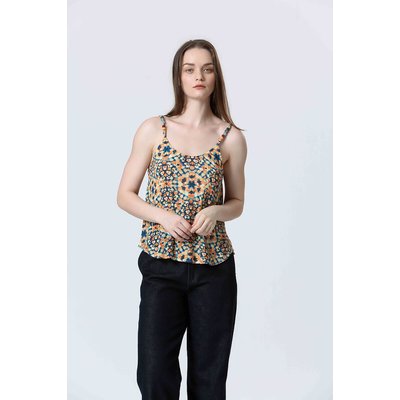 Camiseta de tirantes con estampado floral y cuello redondo, tirantes finos SEE U SOON