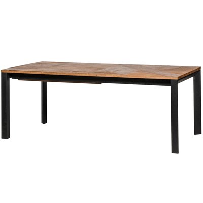 Table à manger en bois de teck et piétement métal L220 - JAKARTA HELLIN, DEPUIS 1862