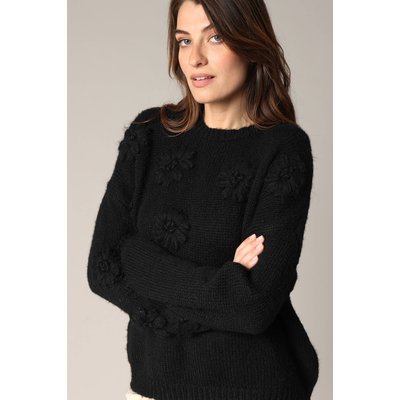 Pull en maille avec motifs fleurs en relief NOHANA DEELUXE