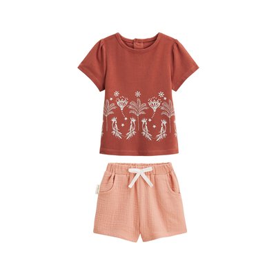 Ensemble enfant t-shirt et short en gaze de coton Fiesta PETIT BEGUIN