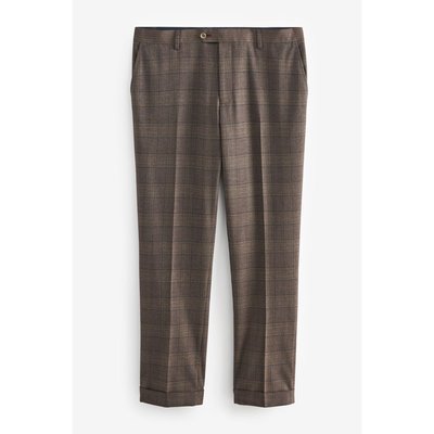 Pantalon de costume aux carreaux marron NEXT