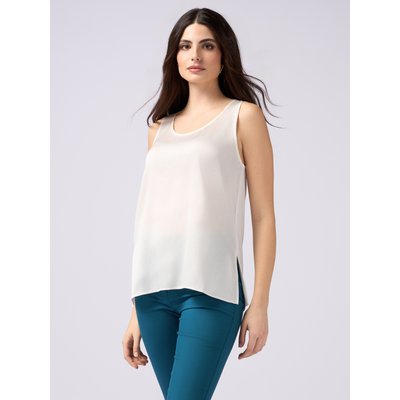 Top en satin fluide avec dos en jersey OLTRE