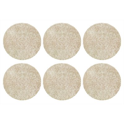 Sets de table en vinyle Fête (lot de 6) Doré 2 AUBRY GASPARD