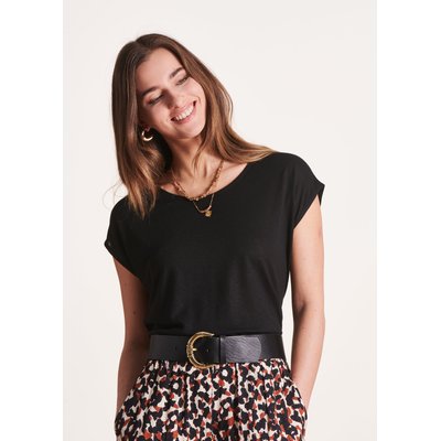 Tee shirt droit col rond en lyocell lin LA FEE MARABOUTEE