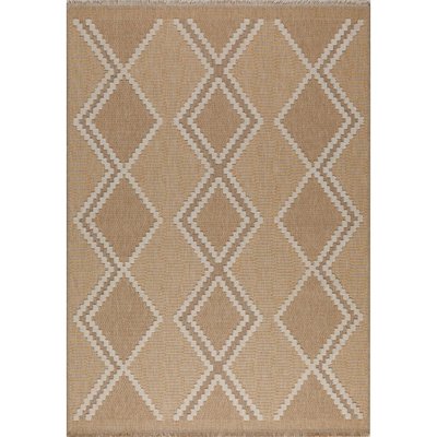 Tapis intérieur extérieur aspect jute jaune Tijuana 9048 90 x 67 cm JARDINDECO