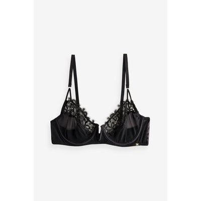 Soutien-gorge balconnet non rembourré brodé NEXT
