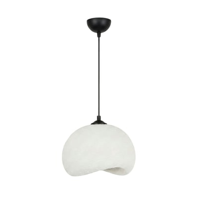 Suspension blanche wabi-sabi 1 abat-jour 34 cm NOXIS PIER IMPORT