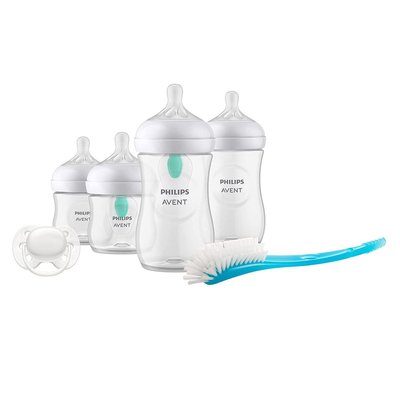Coffret de 4 biberons + 1 sucette ultra-douce 0-6 mois + 1 goupillon PHILIPS AVENT