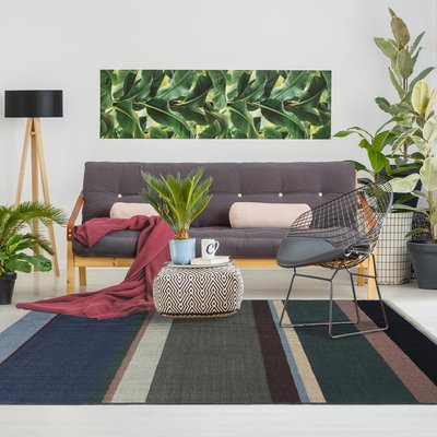 Tapis kilim fait main en laine motif géométrique UN AMOUR DE TAPIS