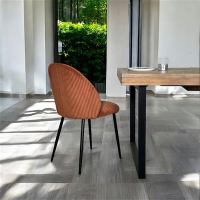 Chaise en tissu côtelé (lot de 2) IENA PIER IMPORT