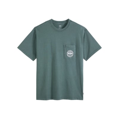 T-shirt en coton ardoise à coupe droite pourvu d'un col rond LEVI'S