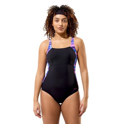 Maillot de bain 1 pièce à bretelles ajustables motif/style à motifs LUNA LUSTRE SPEEDO