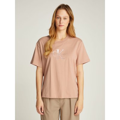 T-shirt girocollo a maniche corte, logo sul davanti CALVIN KLEIN JEANS