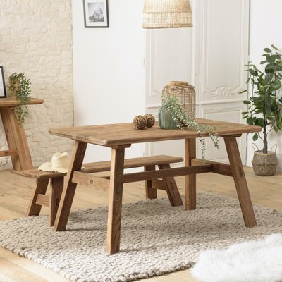 Table à manger bois recyclé style campagne 140 cm DENVER PIER IMPORT