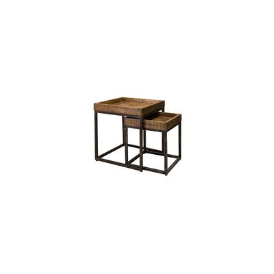 Lot de 2 tables d'appoint en bois REVOL CHEHOMA