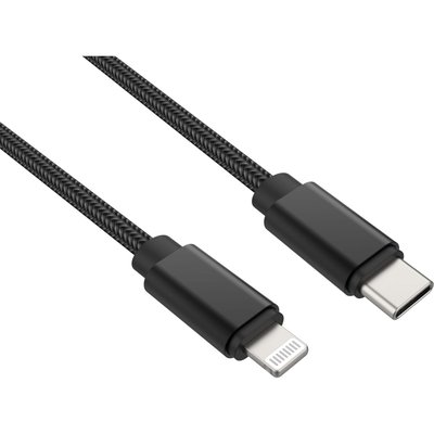 Câble Lightning vers USB-C 2m noir certifié Apple ADEQWAT