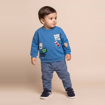 Sweat avec patchs en coton BIO GOTS BOUT'CHOU