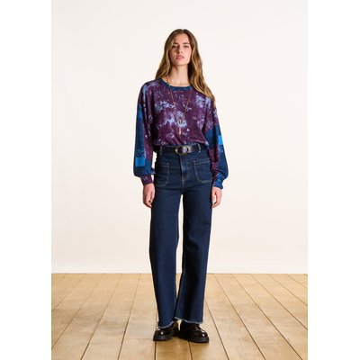 Jean flare taille haute en coton biologique LA FEE MARABOUTEE