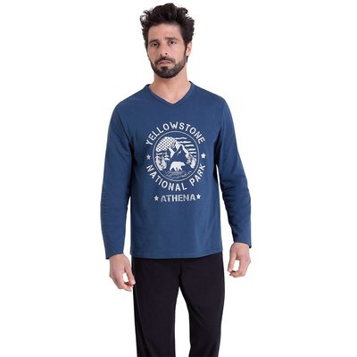 Pyjama col V en coton ATHENA
