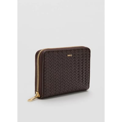 Portefeuille moyen tressé MANGO