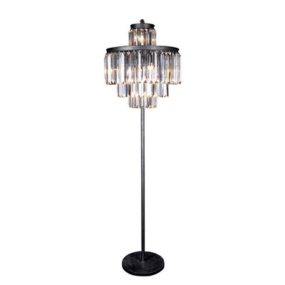 Lampadaire verre métal gris Fulgurant SIGNATURE