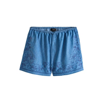 Short à enfiler en denim brodé NEXT
