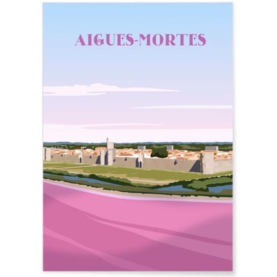 Affiche ville Aigues-Mortes L'AFFICHERIE