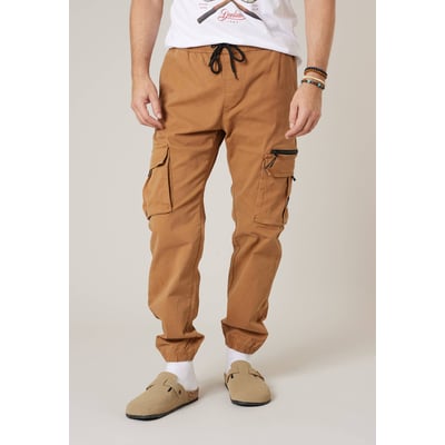 Pantalon cargo régular homme en coton stretch MONROE DEELUXE