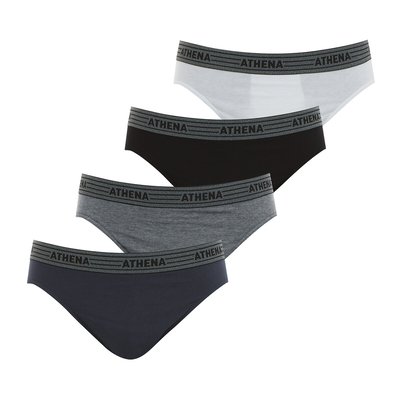 Lot de 4 slips basic coton ATHENA