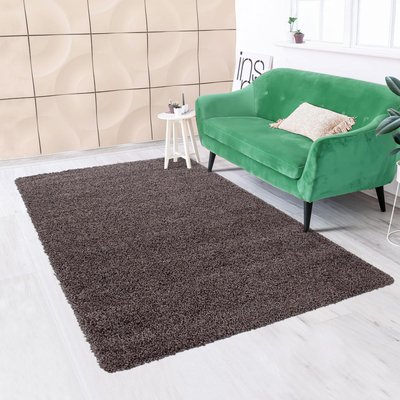 Tapis poils longs shaggy tissé motif uni UNI C UN AMOUR DE TAPIS