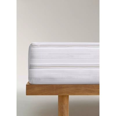 Drap-housse berceau 100 % percale de coton rayures MANGO HOME