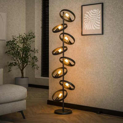 Lampadaire salon 8 anneaux RALF PIER IMPORT